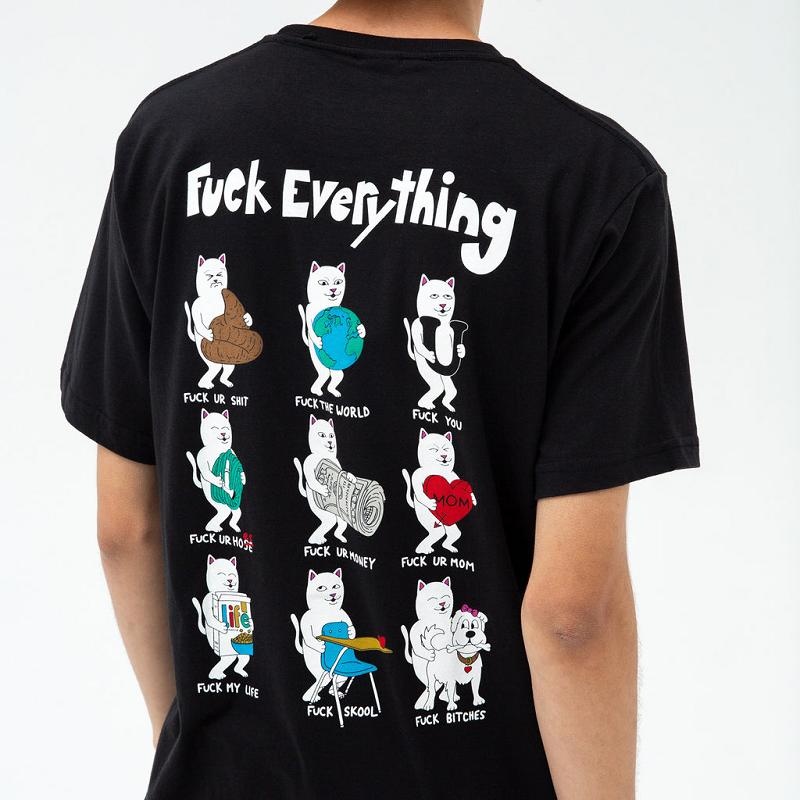 Ripndip Fuck Everything Shirts Black | CA KI2334