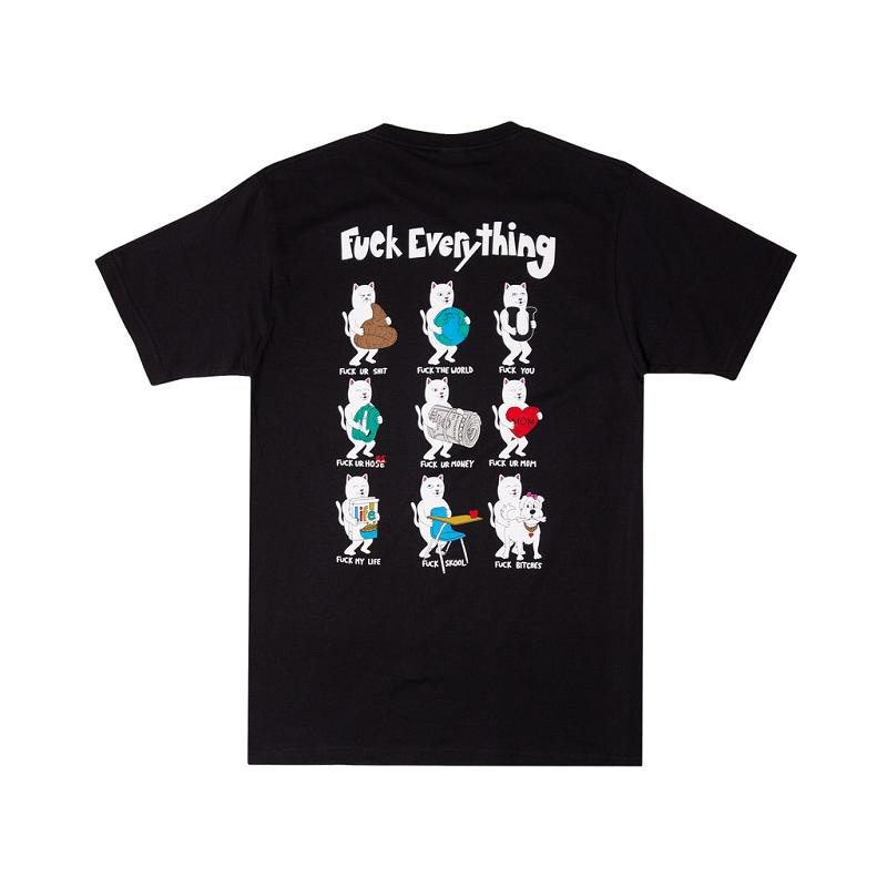 Ripndip Fuck Everything Shirts Black | CA KI2334