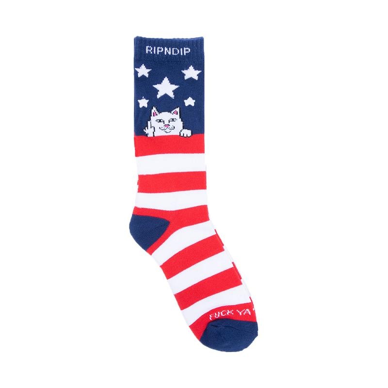 Ripndip Fuck Ya Merca Socks Red / White / Blue | CA FM2669