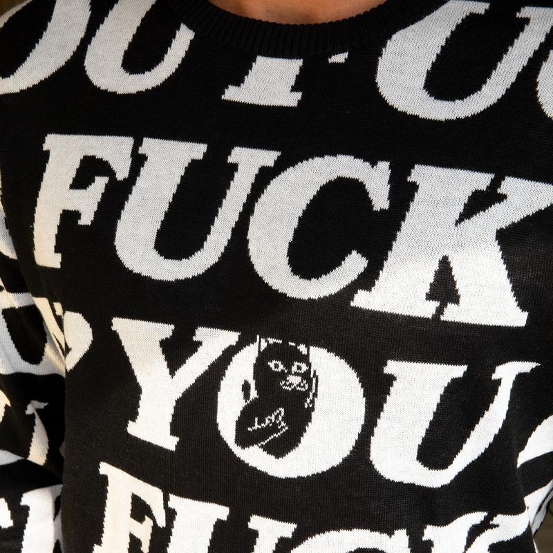 Ripndip Fuck You Knit Sweaters Black | CA XF2150