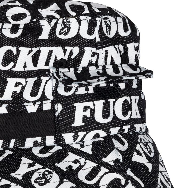 Ripndip Fuckin Fuck Boonie Denim Bucket Hats Black | CA HK2067