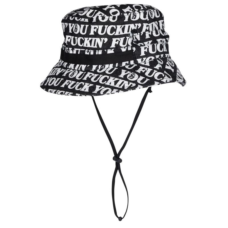 Ripndip Fuckin Fuck Boonie Denim Bucket Hats Black | CA HK2067