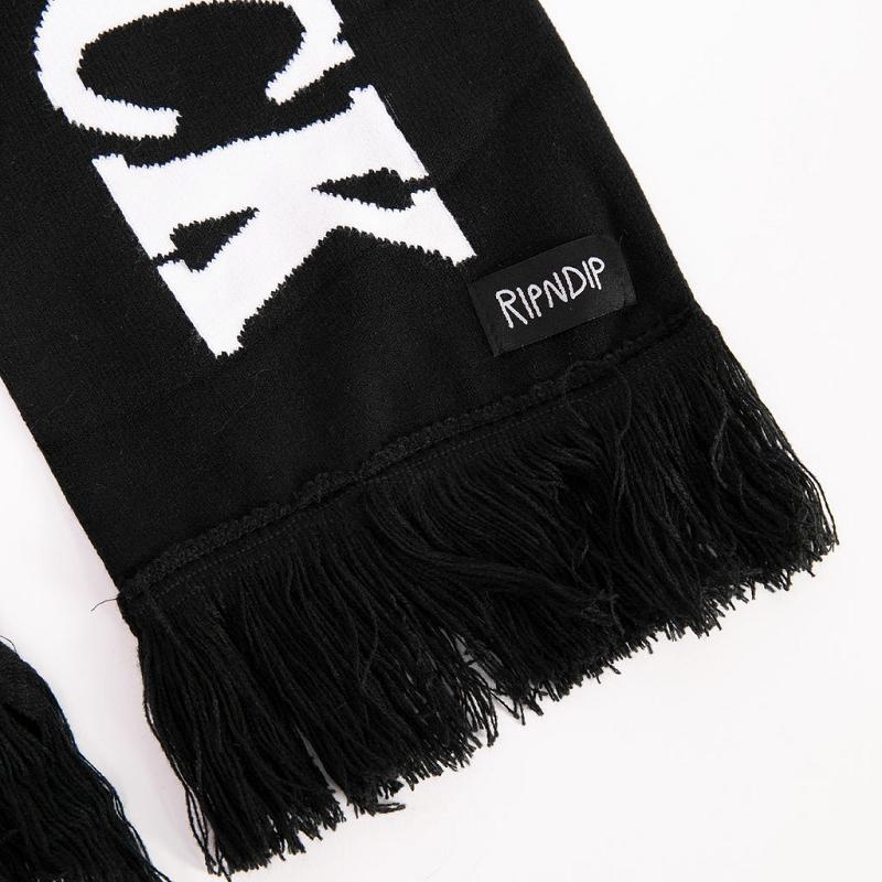 Ripndip Fuckin Fuck Knit Scarf Accessories Black | CA JJ2763