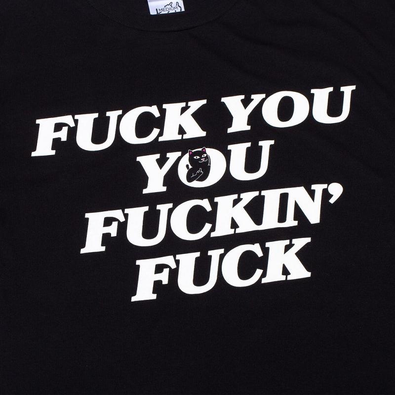 Ripndip Fucking Fuck Shirts Black | CA CE2330