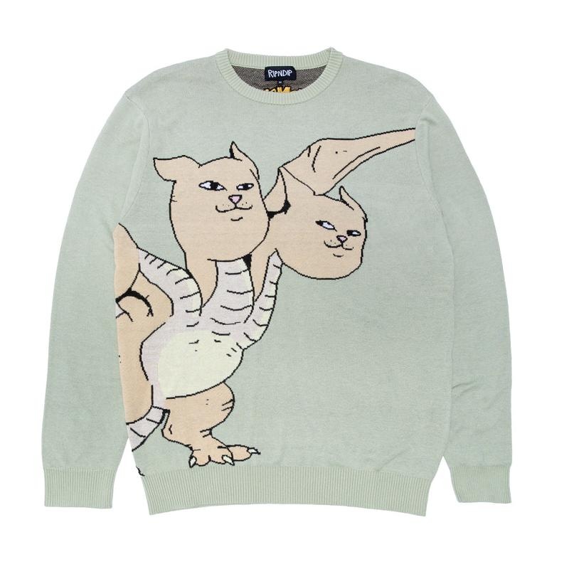 Ripndip Gidora Knit Sweaters Olive | CA BC2153