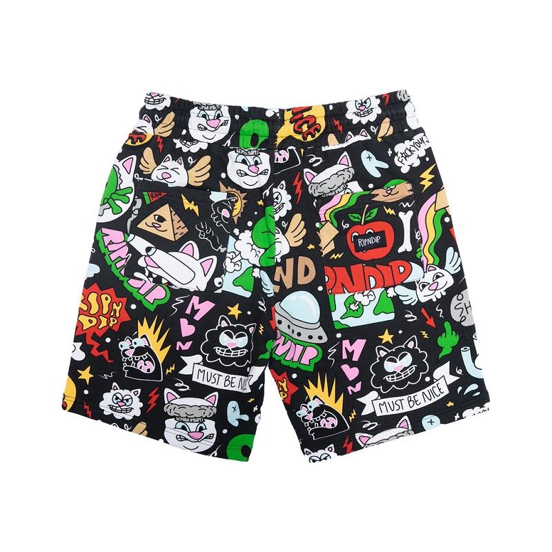 Ripndip Good Day Sweat Shorts Black | CA DN2168