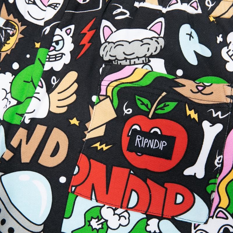 Ripndip Good Day Sweat Shorts Black | CA DN2168