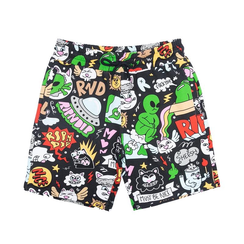 Ripndip Good Day Sweat Shorts Black | CA DN2168