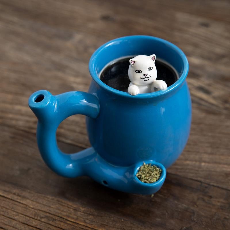 Ripndip Got Greens Ceramic Coffee Mug Pipe Accessories Blue | CA TV2794