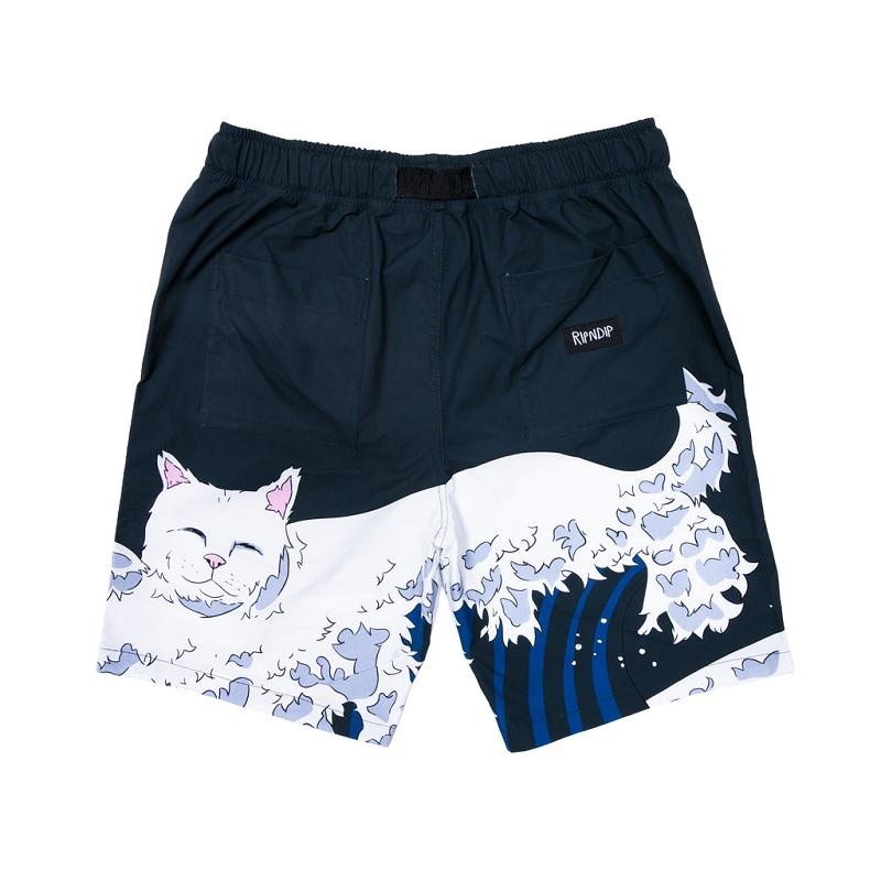 Ripndip Great Wave Swim Shorts Navy | CA CE2203