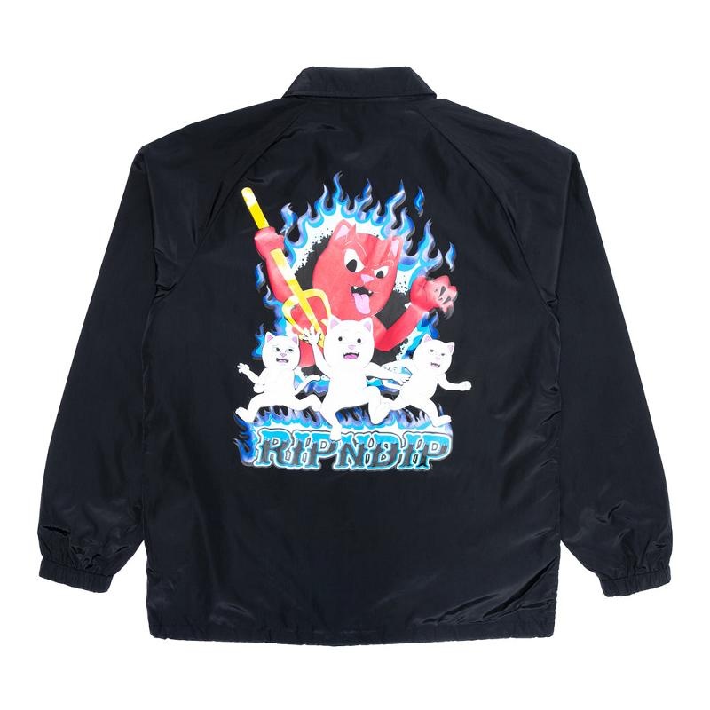 Ripndip Hades Coach Jackets Black | CA OR2499