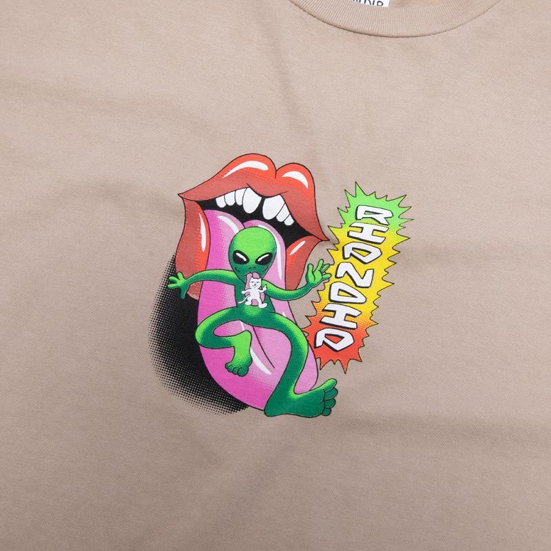 Ripndip Happy Lickin Shirts Khaki | CA PQ2269