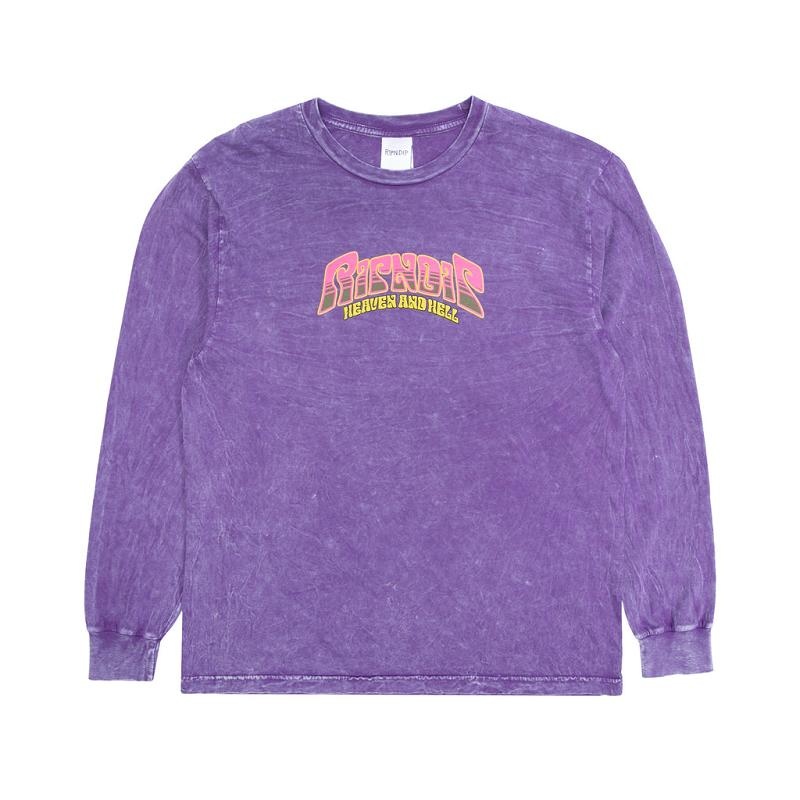 Ripndip Heaven And Heck Battle Long Sleeve Purple Wash | CA XF2435