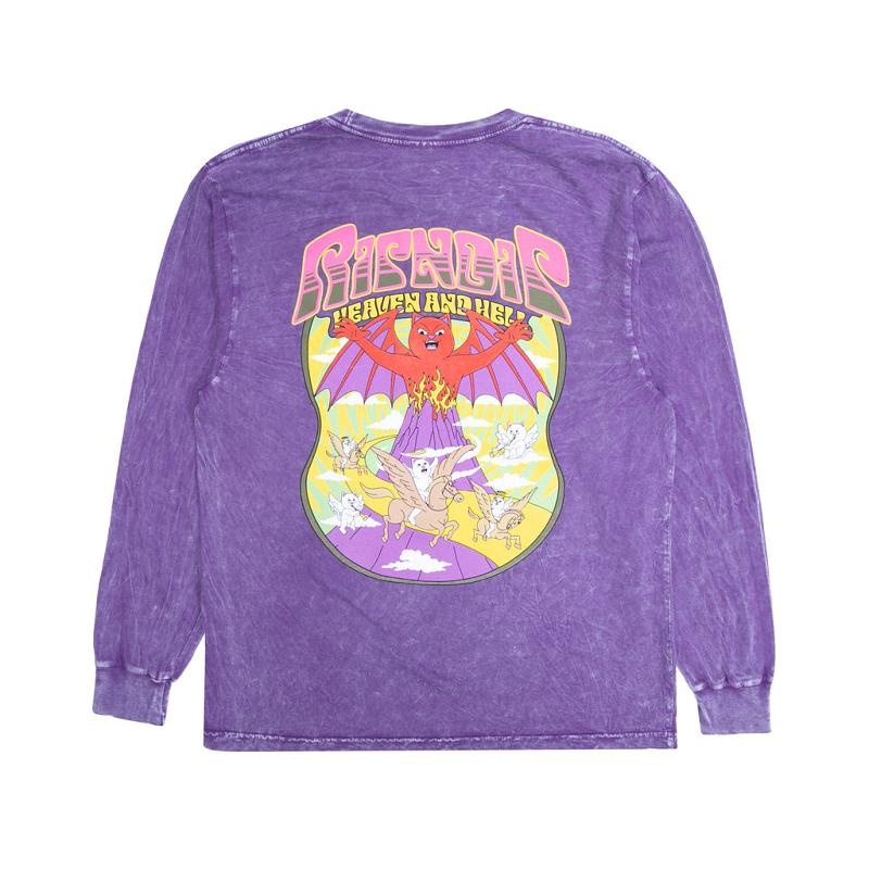 Ripndip Heaven And Heck Battle Long Sleeve Purple Wash | CA XF2435