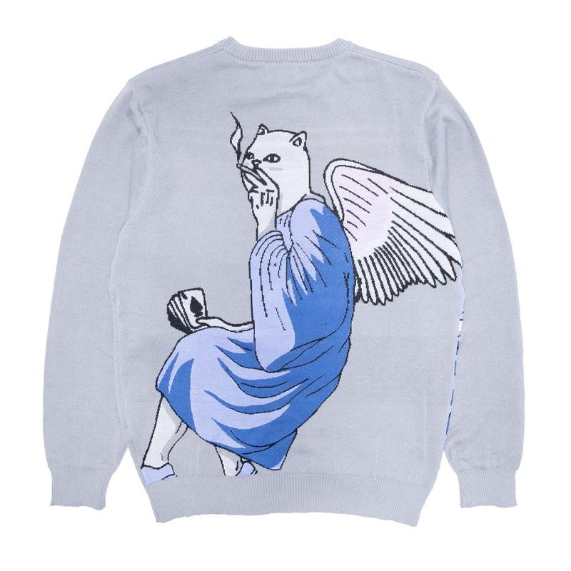 Ripndip Heaven And Hell Knit Sweaters Light Blue | CA VD2152