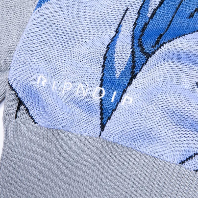 Ripndip Heaven And Hell Knit Sweaters Light Blue | CA VD2152