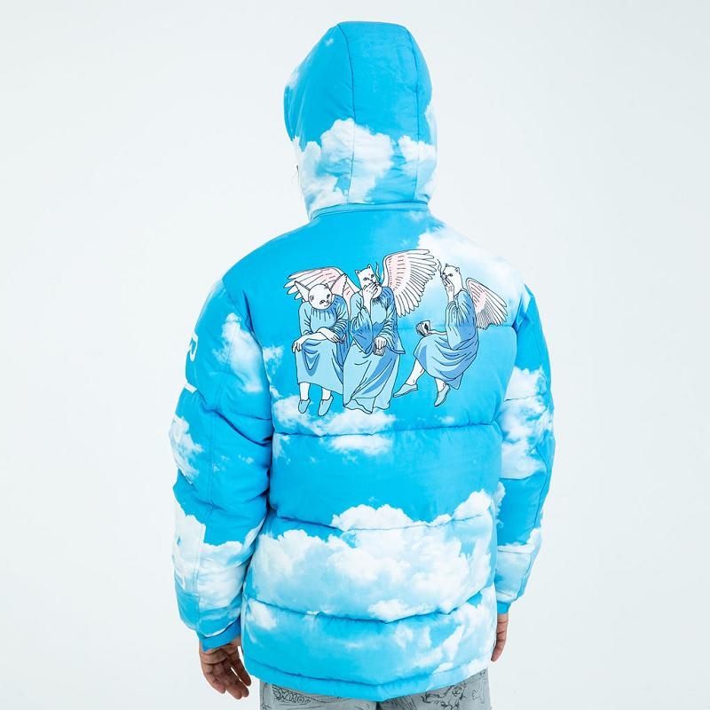 Ripndip Heaven And Hell Puffer Jackets Blue | CA IS2500