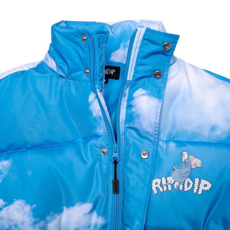 Ripndip Heaven And Hell Puffer Jackets Blue | CA IS2500