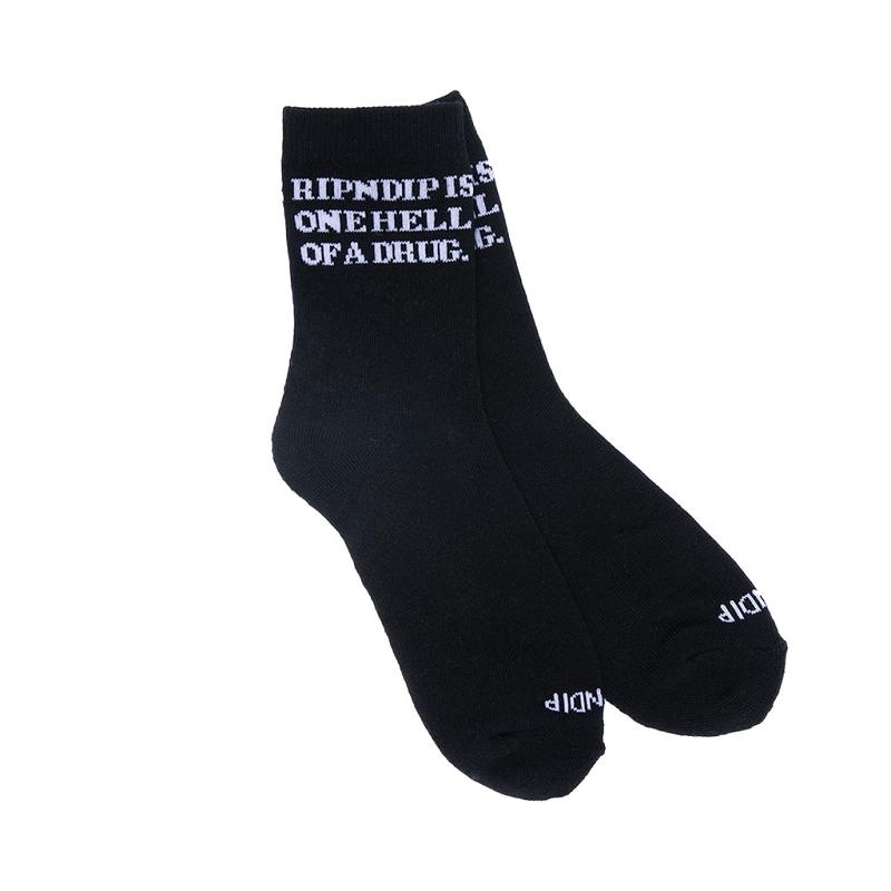 Ripndip Hell Of A Drug Mid Socks Black | CA BC2659