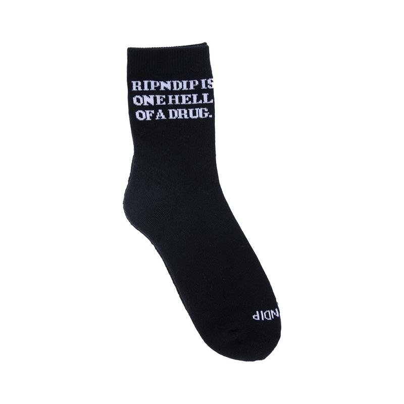 Ripndip Hell Of A Drug Mid Socks Black | CA BC2659