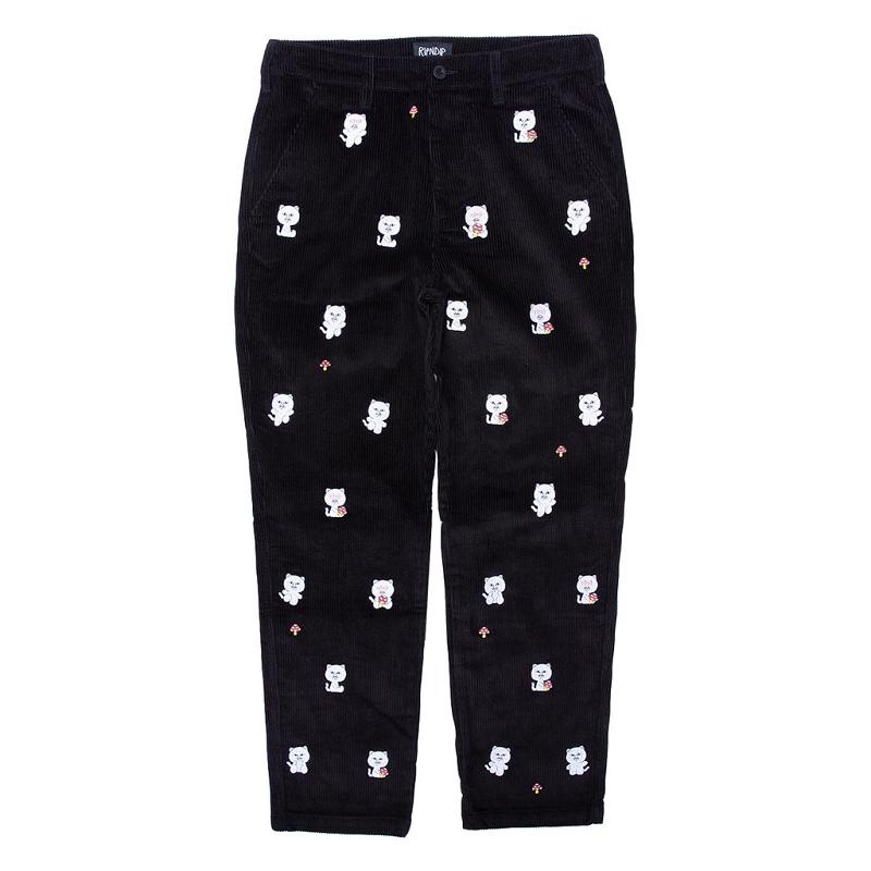 Ripndip Hello Nermy Corduroy Pants Black | CA SO2418