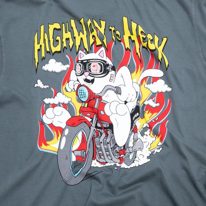 Ripndip Highway To Heck Shirts Grey | CA HK2362