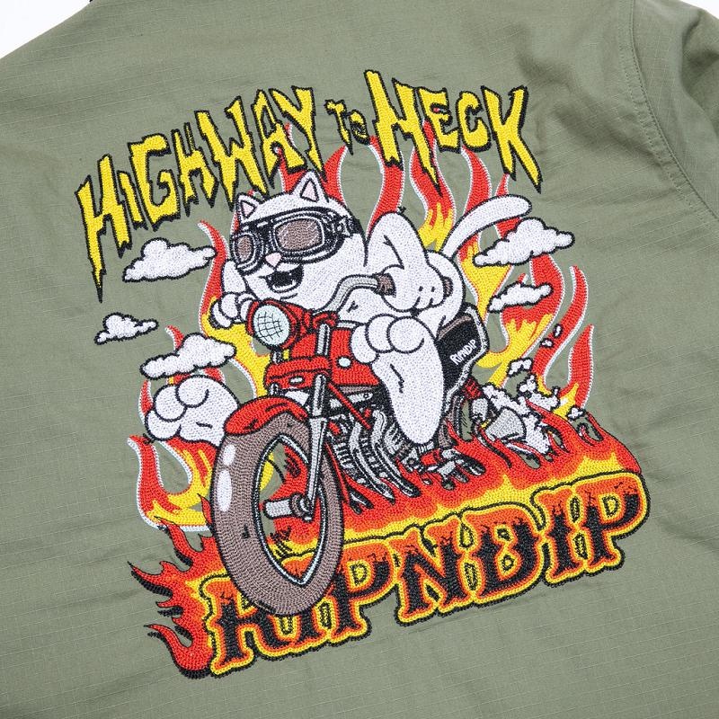 Ripndip Highway To Heck Work Jackets Green | CA SO2496