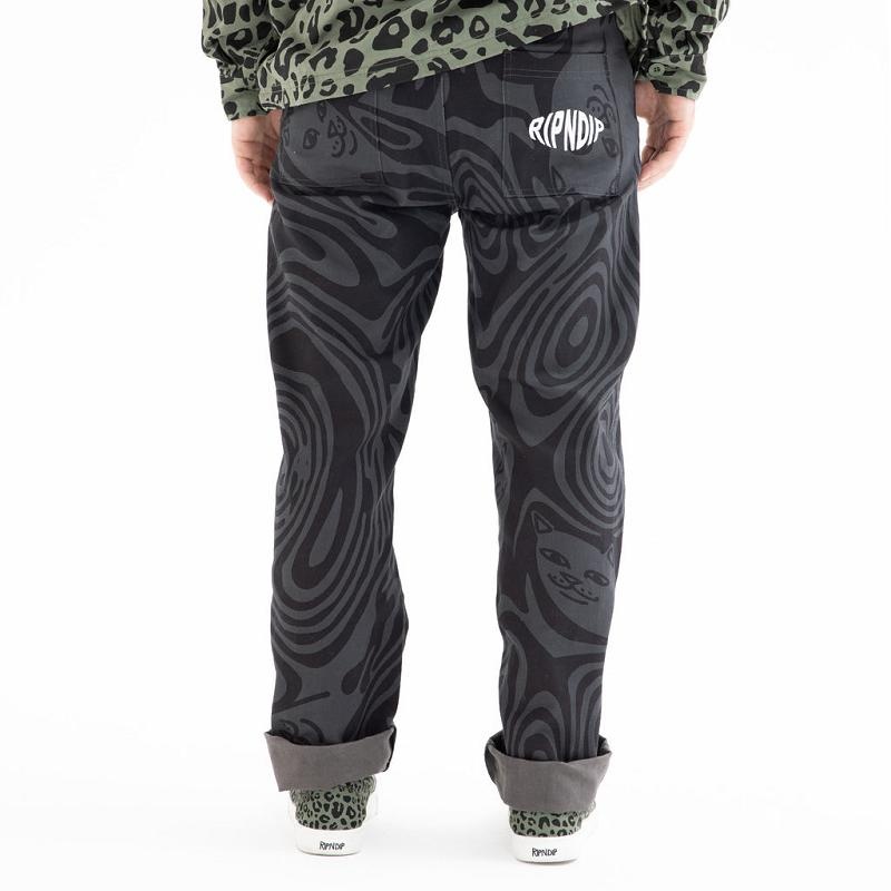 Ripndip Hypnotic Cotton Twill Pants Black | CA VD2407