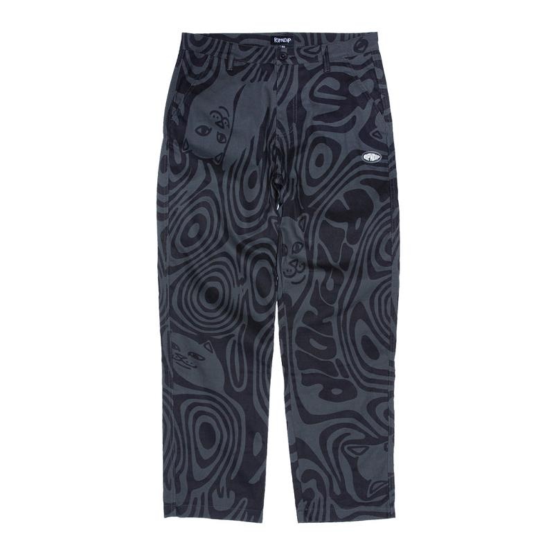 Ripndip Hypnotic Cotton Twill Pants Black | CA VD2407