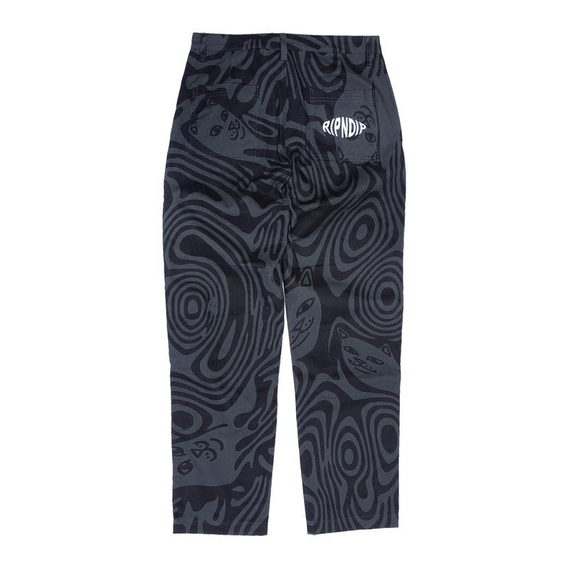 Ripndip Hypnotic Cotton Twill Pants Black | CA VD2407