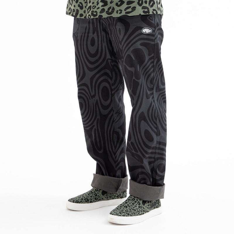 Ripndip Hypnotic Cotton Twill Pants Black | CA VD2407