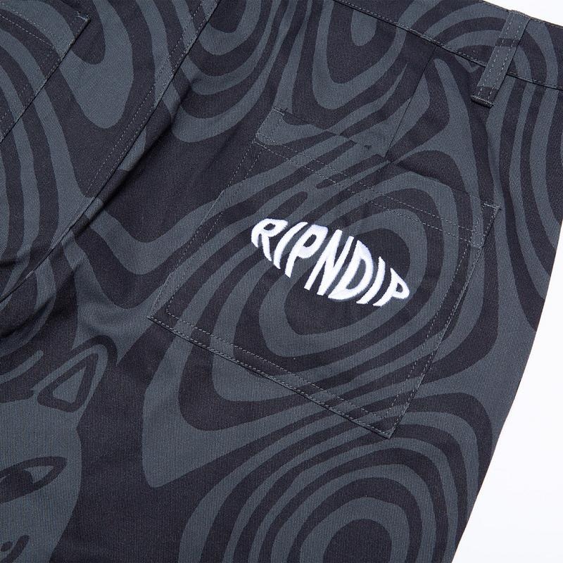 Ripndip Hypnotic Cotton Twill Shorts Black | CA JJ2198