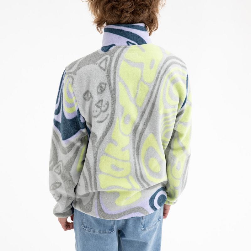 Ripndip Hypnotic Polar Fleece Jackets Grey / Lavender | CA QZ2507