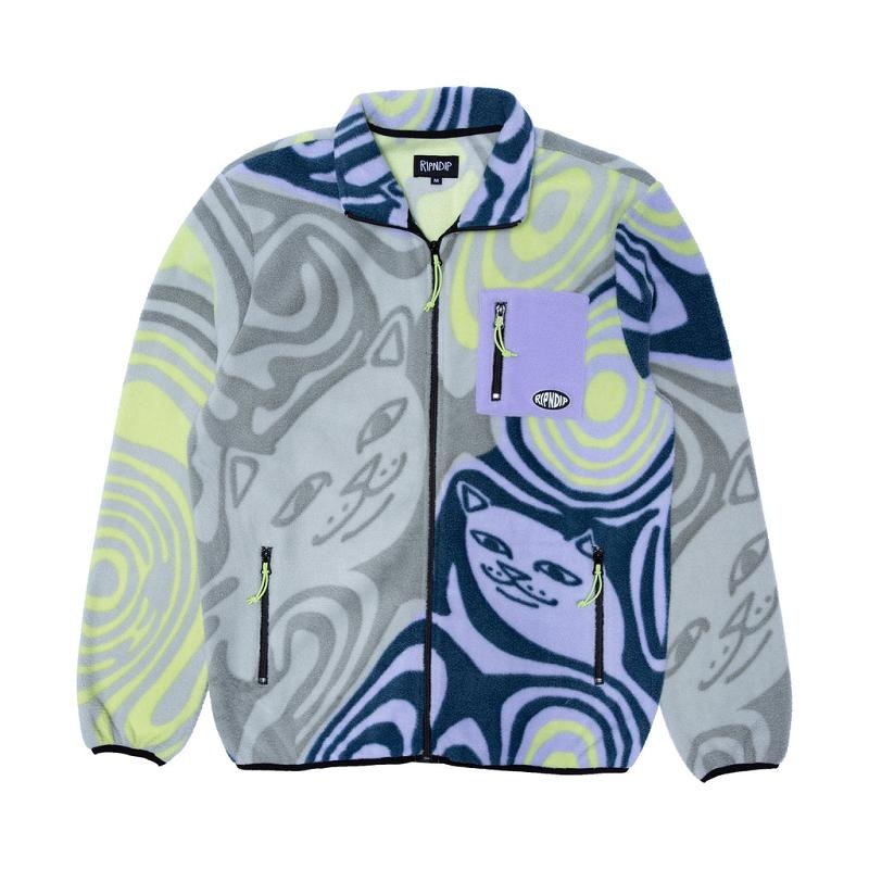 Ripndip Hypnotic Polar Fleece Jackets Grey / Lavender | CA QZ2507