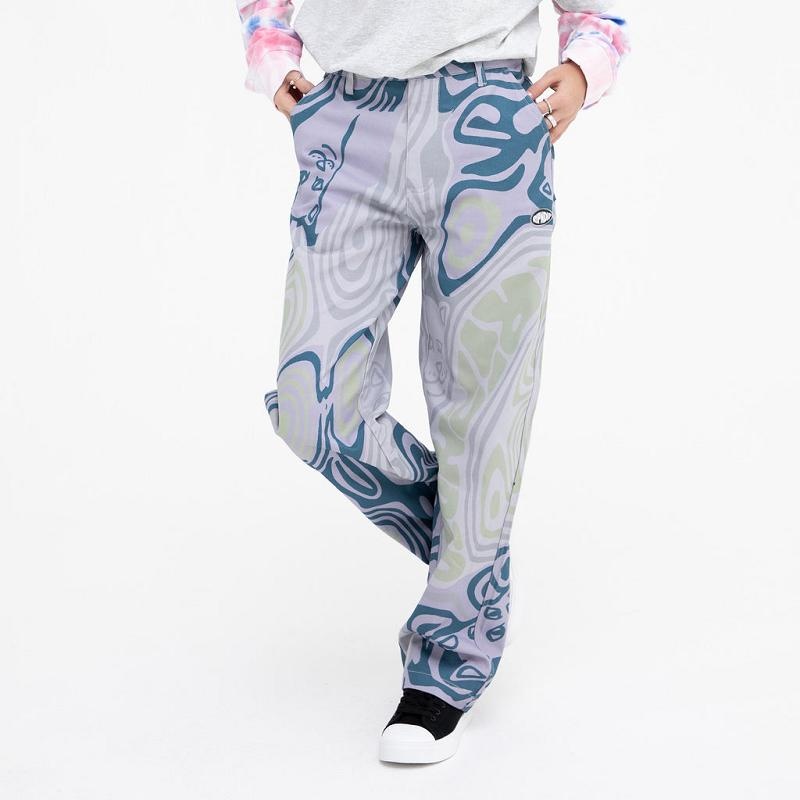 Ripndip Hypnotic Twill Pants Grey / Lavender | CA BC2406