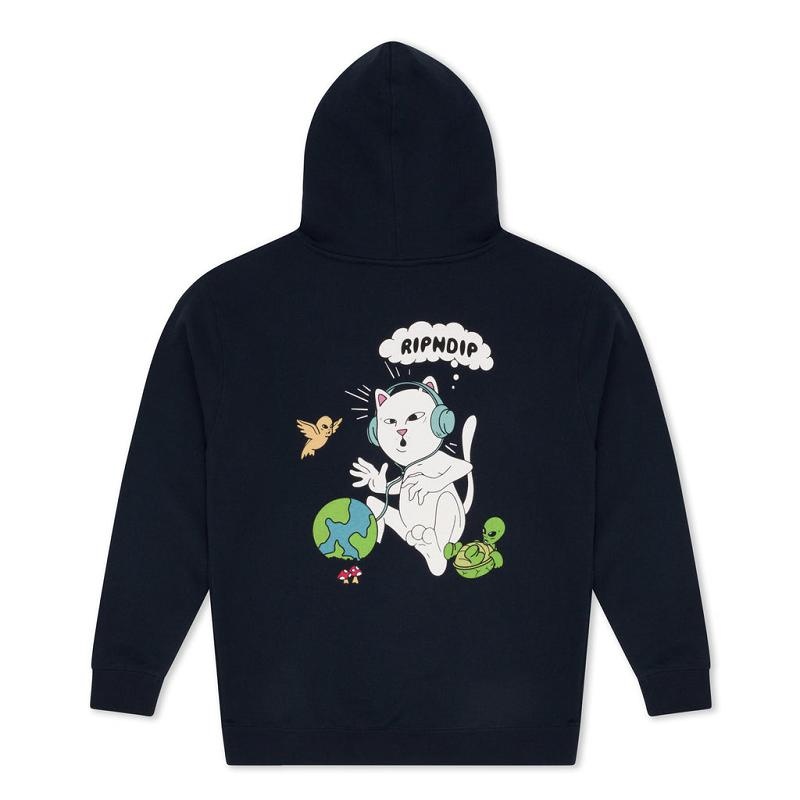 Ripndip I Like Turtles Hoodie Navy | CA YU2528