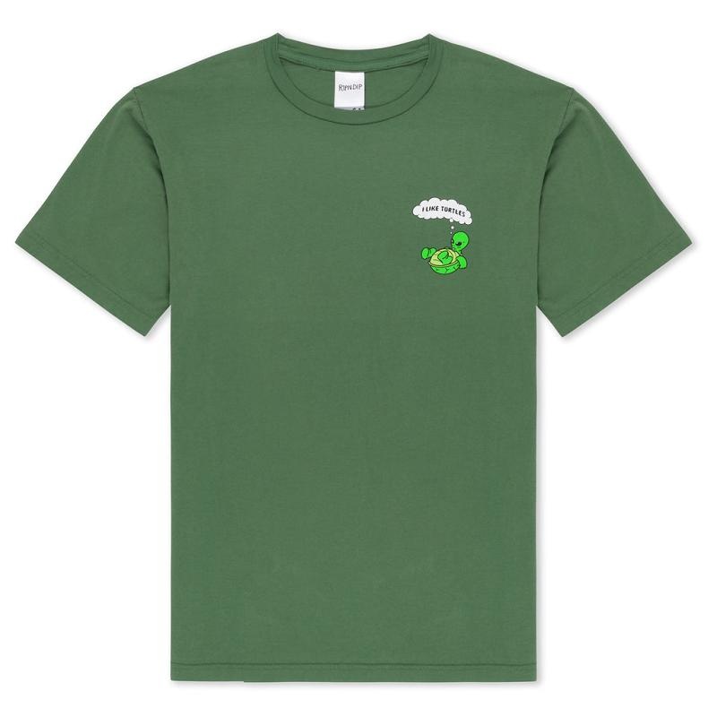 Ripndip I Like Turtles Shirts Olive | CA XF2228