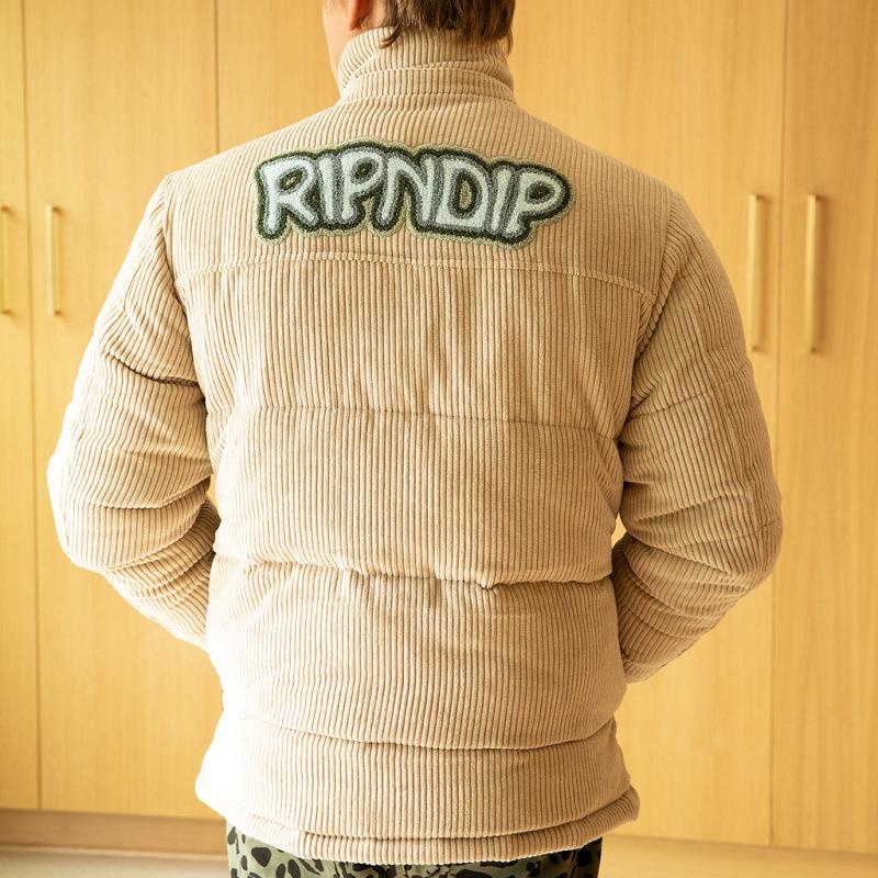 Ripndip Intertwined Corduroy Puffer Jackets Khaki | CA YU2502