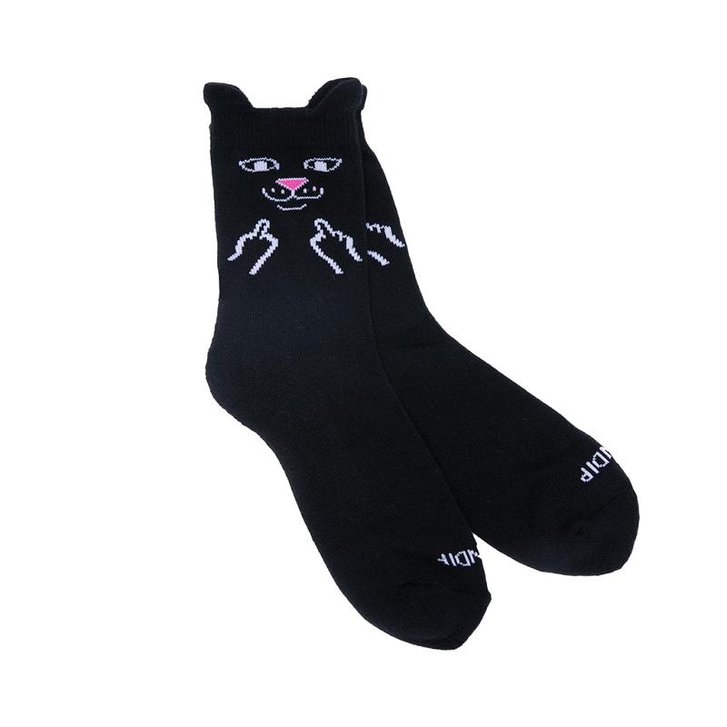 Ripndip Jerm Face Mid Socks Black | CA MA2657