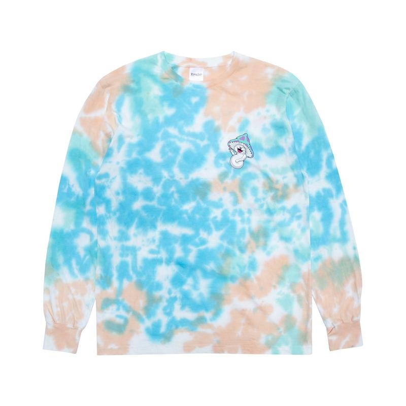 Ripndip Kaleidoscopic Long Sleeve Light Blue / Coral | CA PQ2446