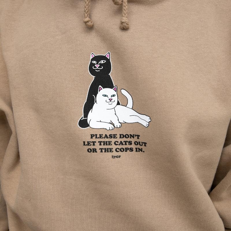 Ripndip Keep The Cats In Hoodie Brown | CA IS2552