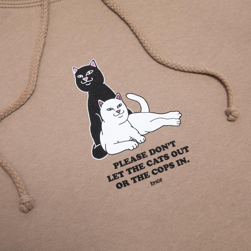 Ripndip Keep The Cats In Hoodie Brown | CA IS2552