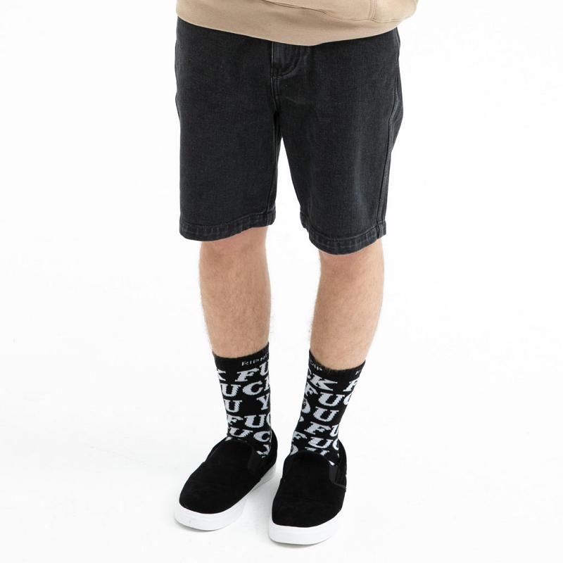 Ripndip La Brea Denim Shorts Black Wash | CA SO2167