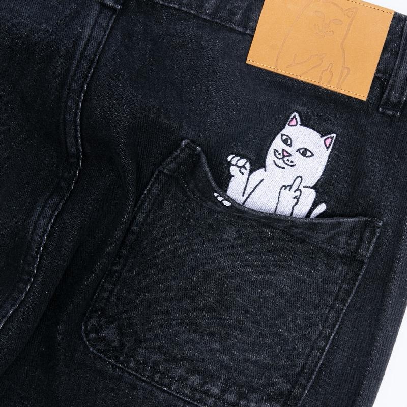 Ripndip La Brea Denim Shorts Black Wash | CA SO2167