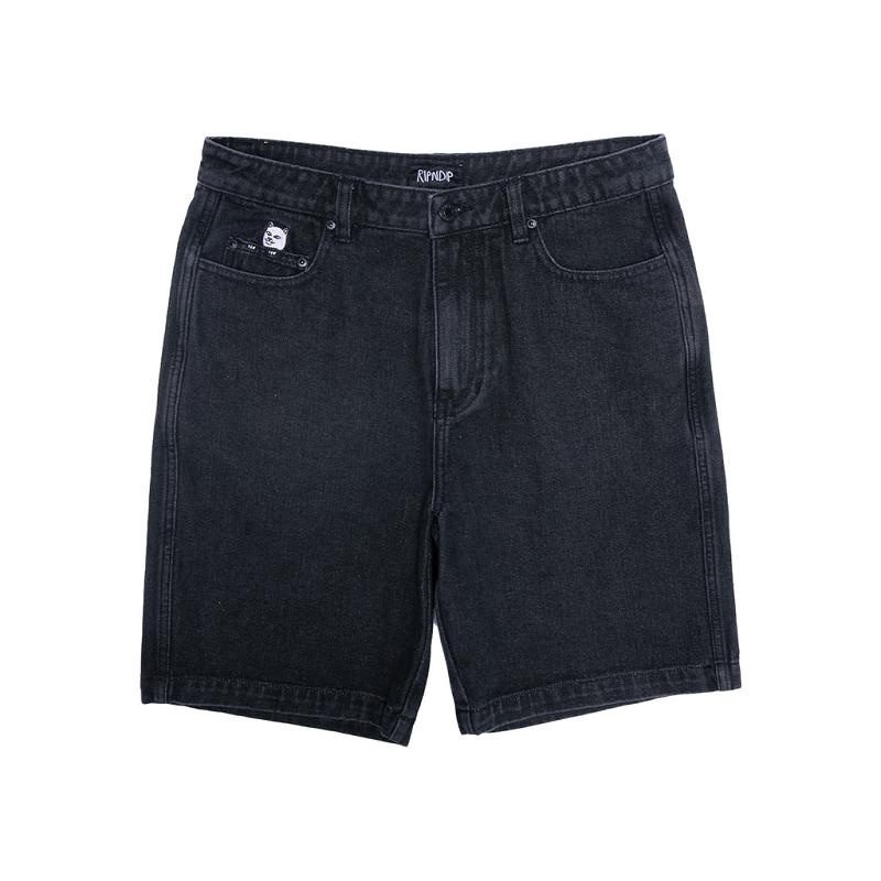 Ripndip La Brea Denim Shorts Black Wash | CA SO2167