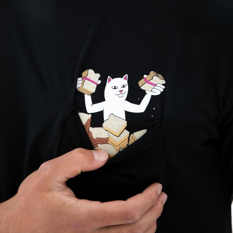 Ripndip Lets Get This Bread Pocket Shirts Black | CA LH2304