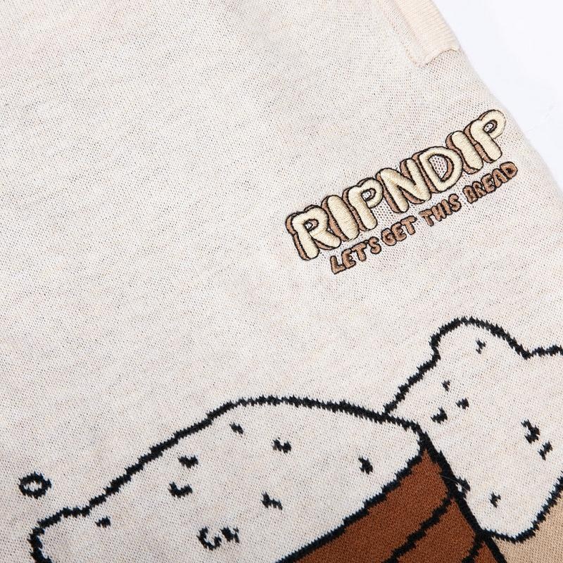 Ripndip Lets Get this Bread Knit Shorts Beige | CA LH2463