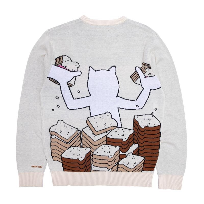 Ripndip Lets Get this Bread Knit Sweaters Beige | CA KI2147