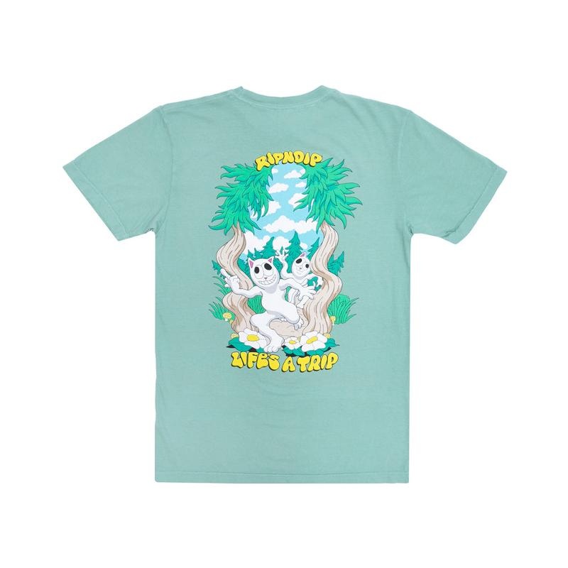 Ripndip Lifes A Trip Shirts Deep Green | CA NB2258