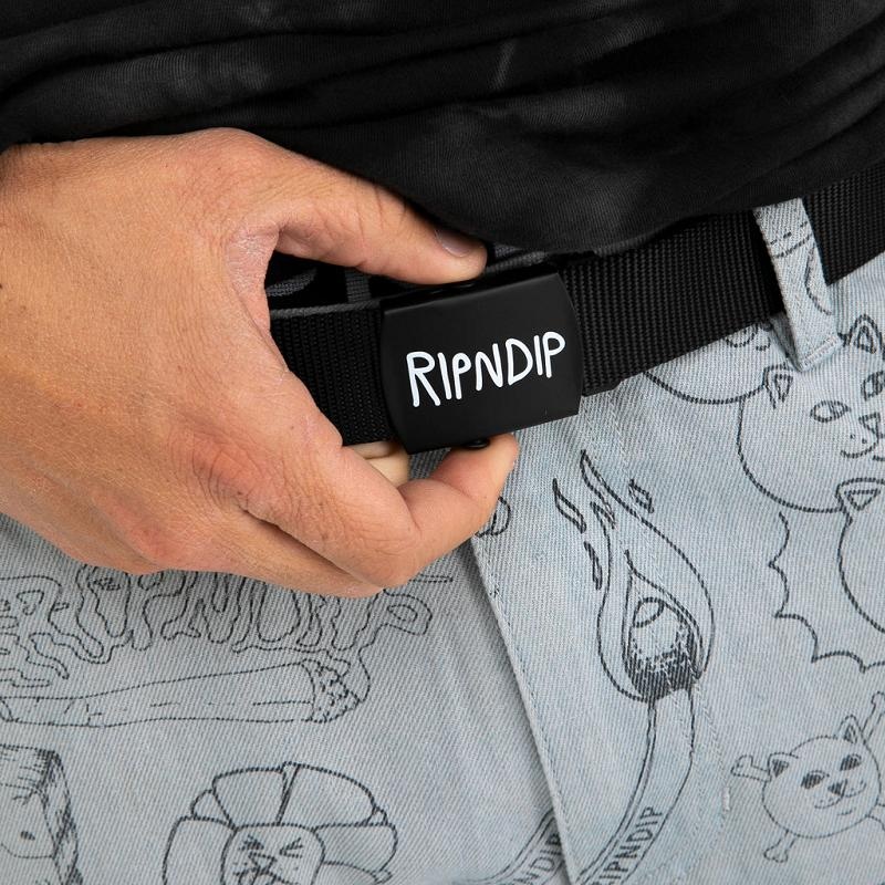 Ripndip Logo Web Belt Black | CA NB2995